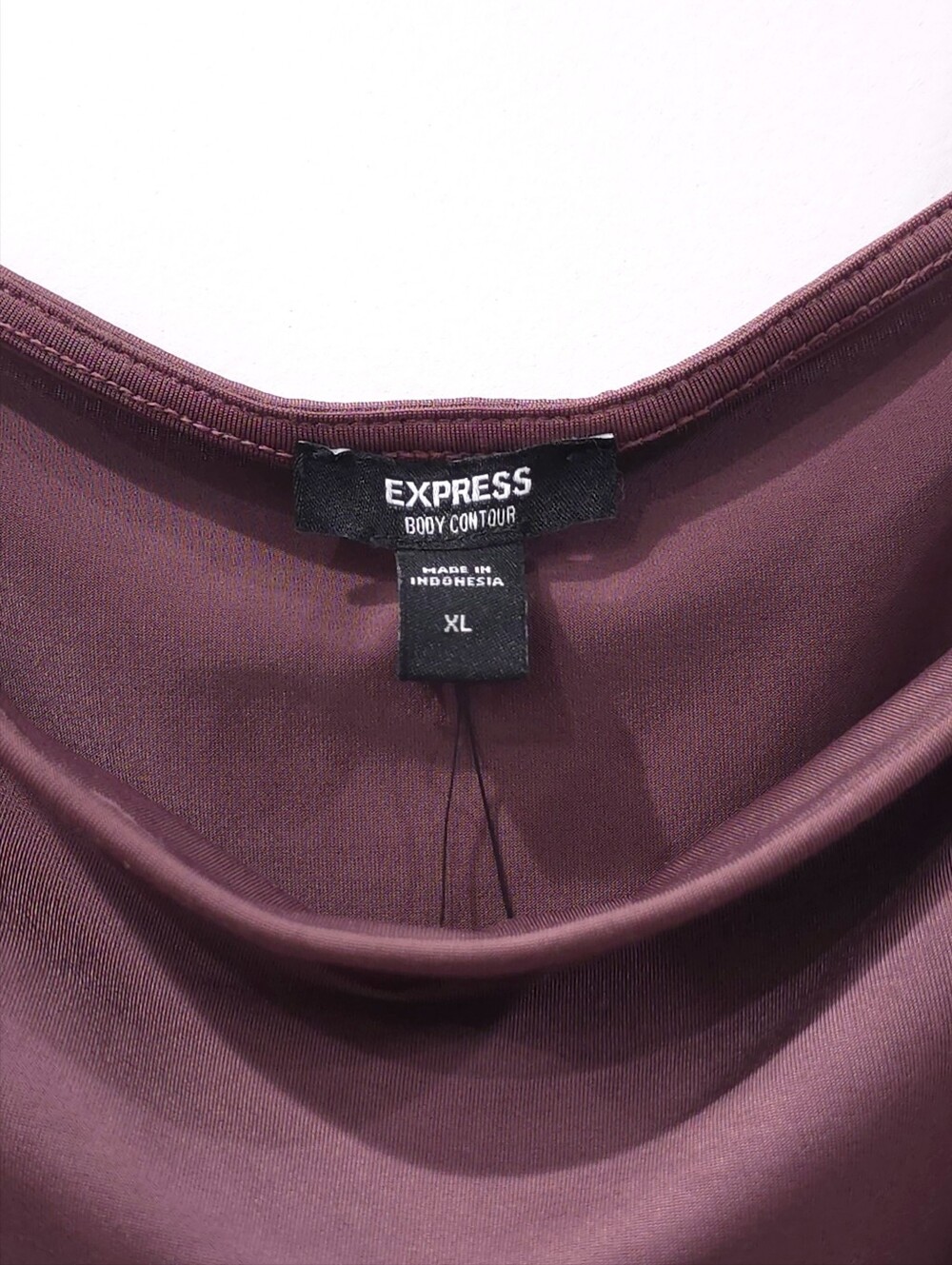 Express Body Contour Drape Cowl Neck Bodysuit, XL New With Tags - Picture 3 of 9